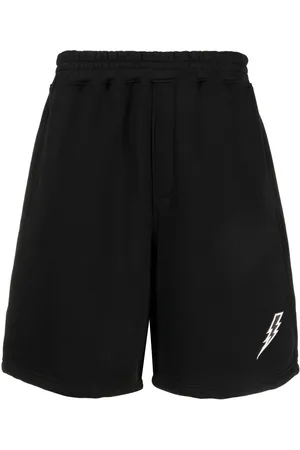 Neil Barrett Thunderbolt-embroidered track shorts