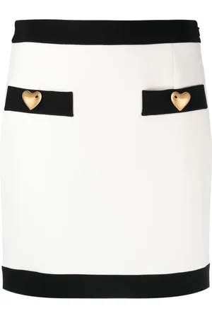 Moschino Button-detailed fitted skirt