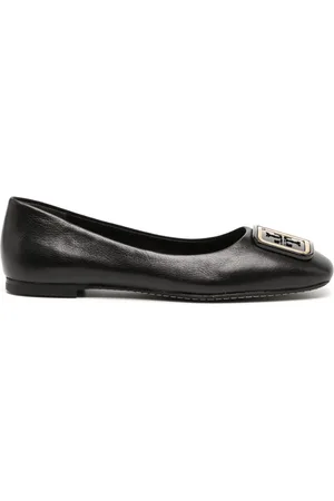 Tory Burch Georgia logo-plaque ballerina shoes