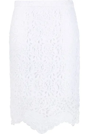 Burberry Lace high-waisted midi skirt