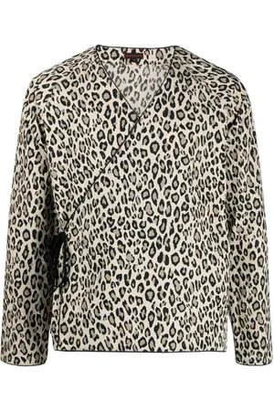 CLOT Leopard-print V-neck shirt