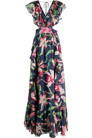 PATBO Lealia V-neck maxi dress