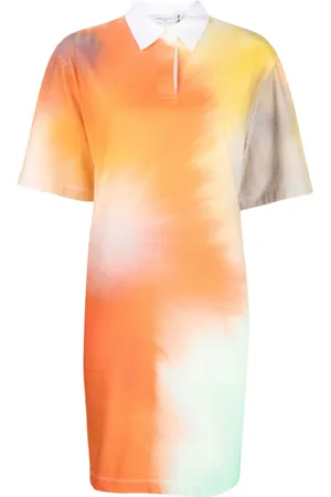 Maison Kitsuné Abstract-print polo dress
