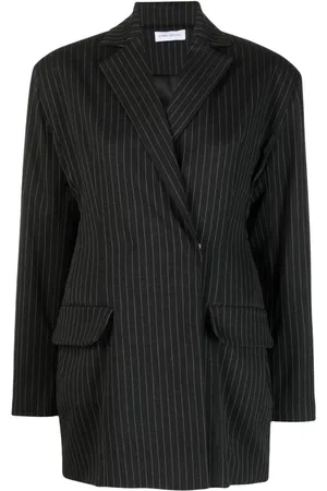 Ioana Ciolacu Pinstripe-print wool blazer