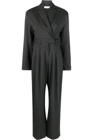 Ioana Ciolacu Pinstripe-print wool jumpsuit