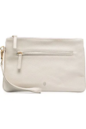 ELEVENTY Logo-stamp leather clutch bag