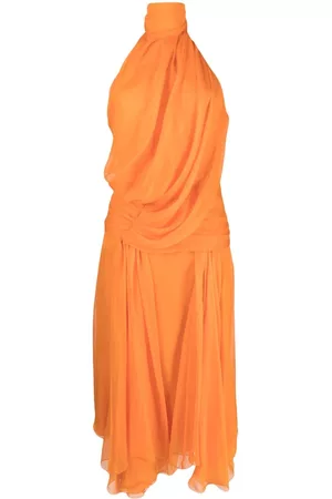 Alberta Ferretti Ženy Na párty - Halterneck draped dress