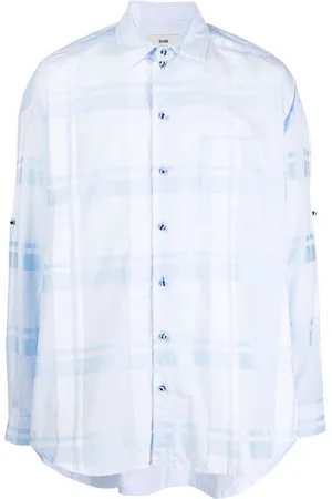 Kennel & Schmenger Semi-sheer plaid cotton shirt