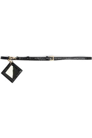 Tory Burch Crocodile-embossed mirror belt