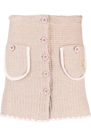 CORMIO Chiara flower-buttons mini skirt