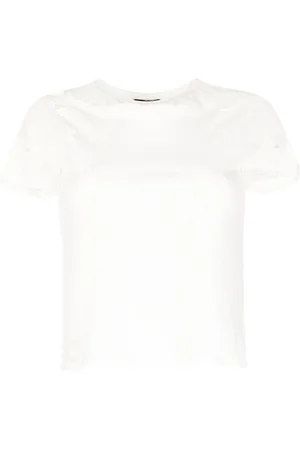 Cynthia Rowley Punch-hole detailing cotton T-shirt