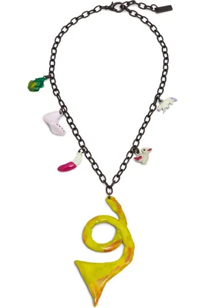 Marni Bead-detailing chain-link necklace