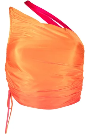 ANDREADAMO Gradient-effect one-shoulder top