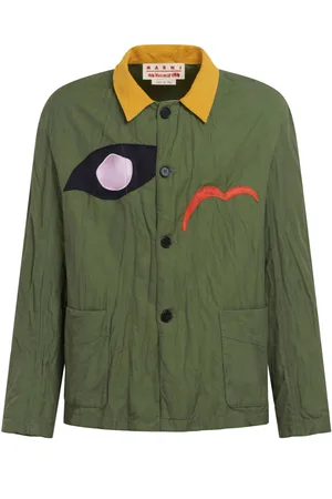 Marni Logo-patch shirt jacket