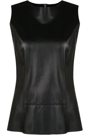 Gloria Coelho Sleeveless leather top