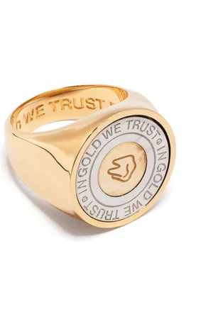 In Gold We Trust Round signet ring