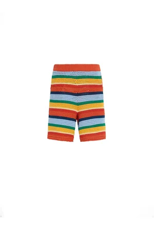 Marni Crochet-knit striped shorts