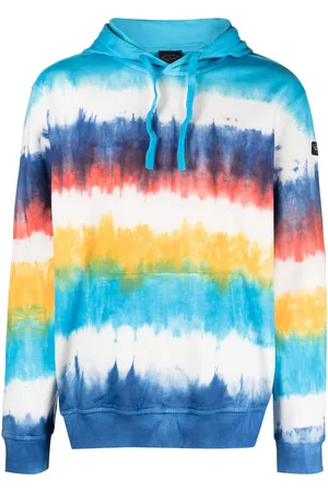 Paul & Shark Tie-dye cotton drawstring hoodie