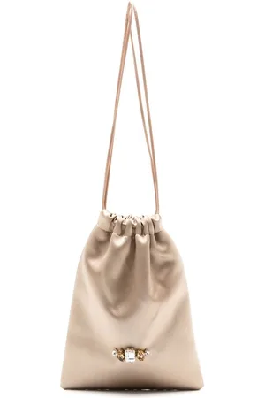 Gloria Coelho Metallic drawstring mini pouch
