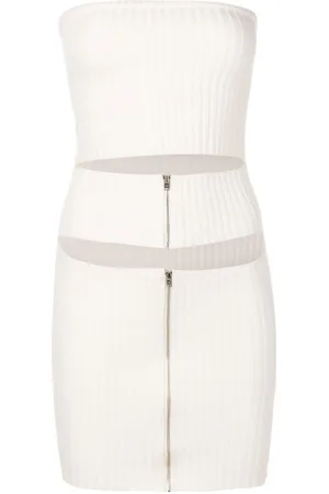 Gloria Coelho Ribbed cut-out detail dress