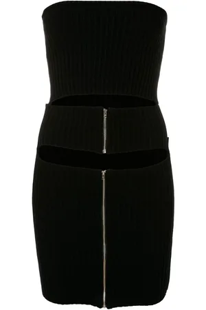 Gloria Coelho Cut-out detail ribbed dress