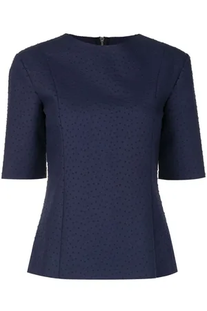 Gloria Coelho Embroidered short-sleeved top