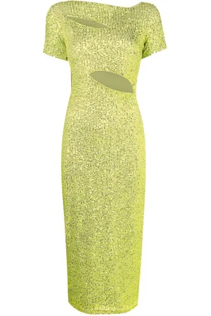 Gloria Coelho Sequin-embellished cut-out dress