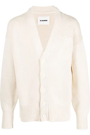 Jil Sander Embroidered-logo cotton cardigan