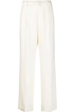 Ralph Lauren Stamford belted straight-leg wool trousers