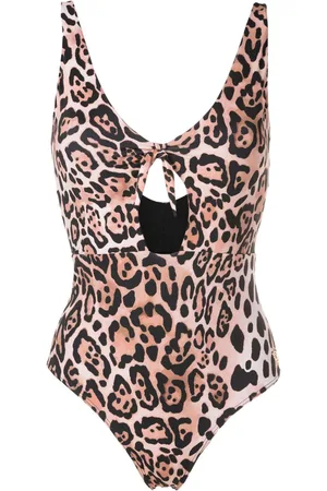 Brigitte Cut-out leopard-print swimsuit