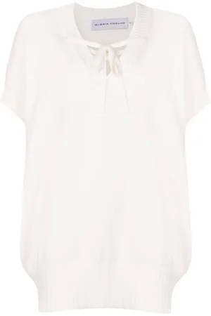 Gloria Coelho Front tie-fastening blouse