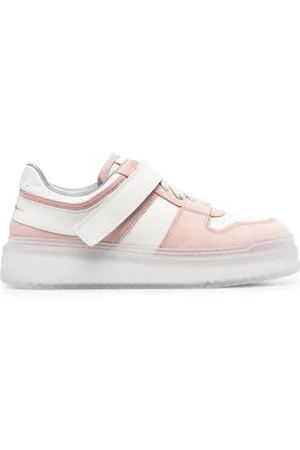santoni Panelled leather sneakers