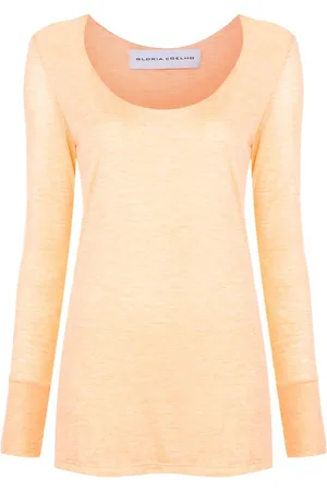 Gloria Coelho Scoop-neck long-sleeve top