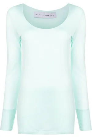 Gloria Coelho Scoop-neck long-sleeve top