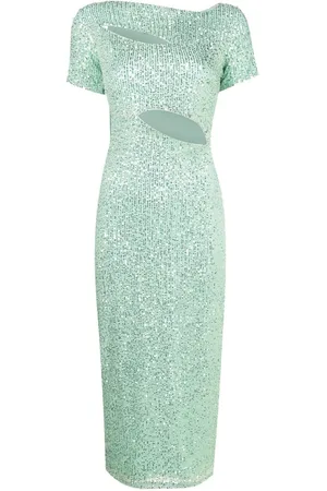 Gloria Coelho Sequin-embellished cut-out dress