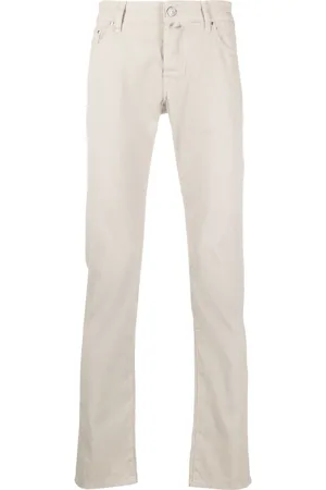 Jacob Cohen Embroidered-logo straight-leg trousers