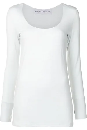 Gloria Coelho Scoop-neck long-sleeve top