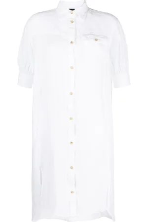 FAY Short-sleeved linen shirtdress