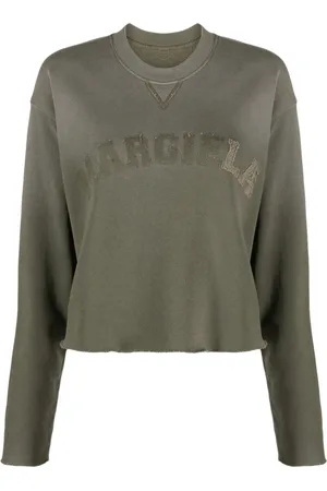 Maison Margiela Logo-patch cropped sweatshirt