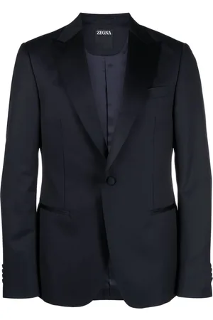 Ermenegildo Zegna Logo-patch single-breasted blazer