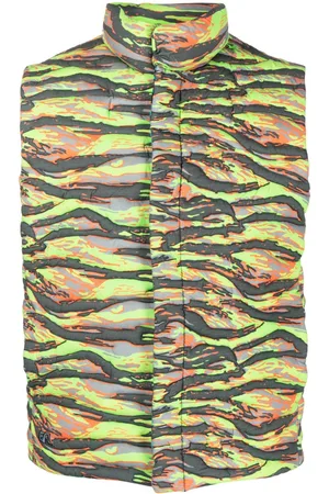 ERL Camouflage-print quilted puffer gilet