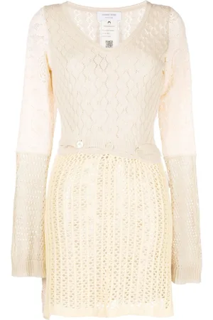 Marine Serre Patchwork crochet minidress