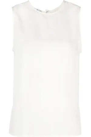 Etro Pegaso-embroidered silk vest top