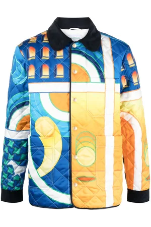 Casablanca Paysage-print quilted jacket