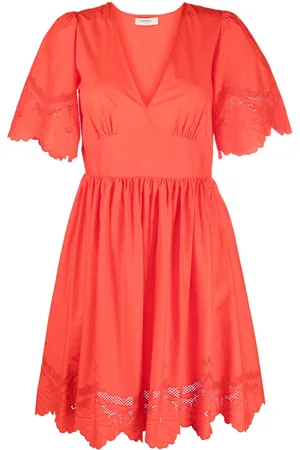 Twin-Set Broderie-anglaise short-sleeve dress
