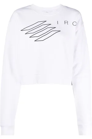 IRO Romel logo-print cropped sweatshirt