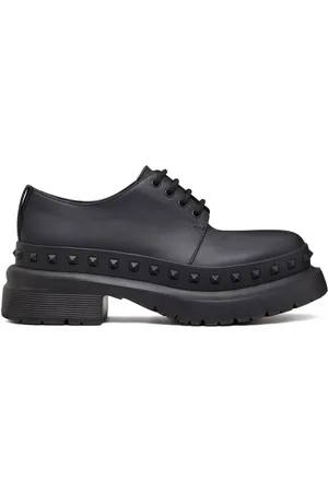 VALENTINO GARAVANI M-Way Rockstud leather Derby shoes