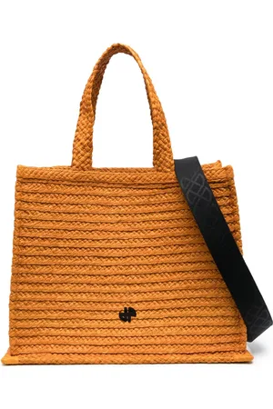 Patou JP raffia tote bag