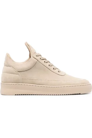 Filling pieces Logo-embroidered suede sneakers