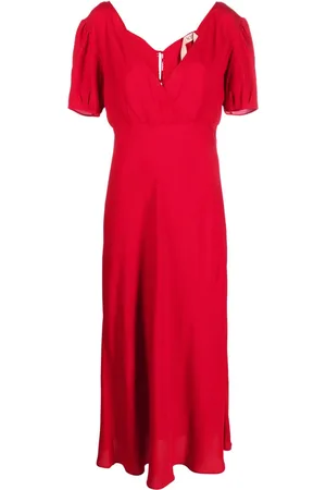 Nº21 Tie-fastening midi dress